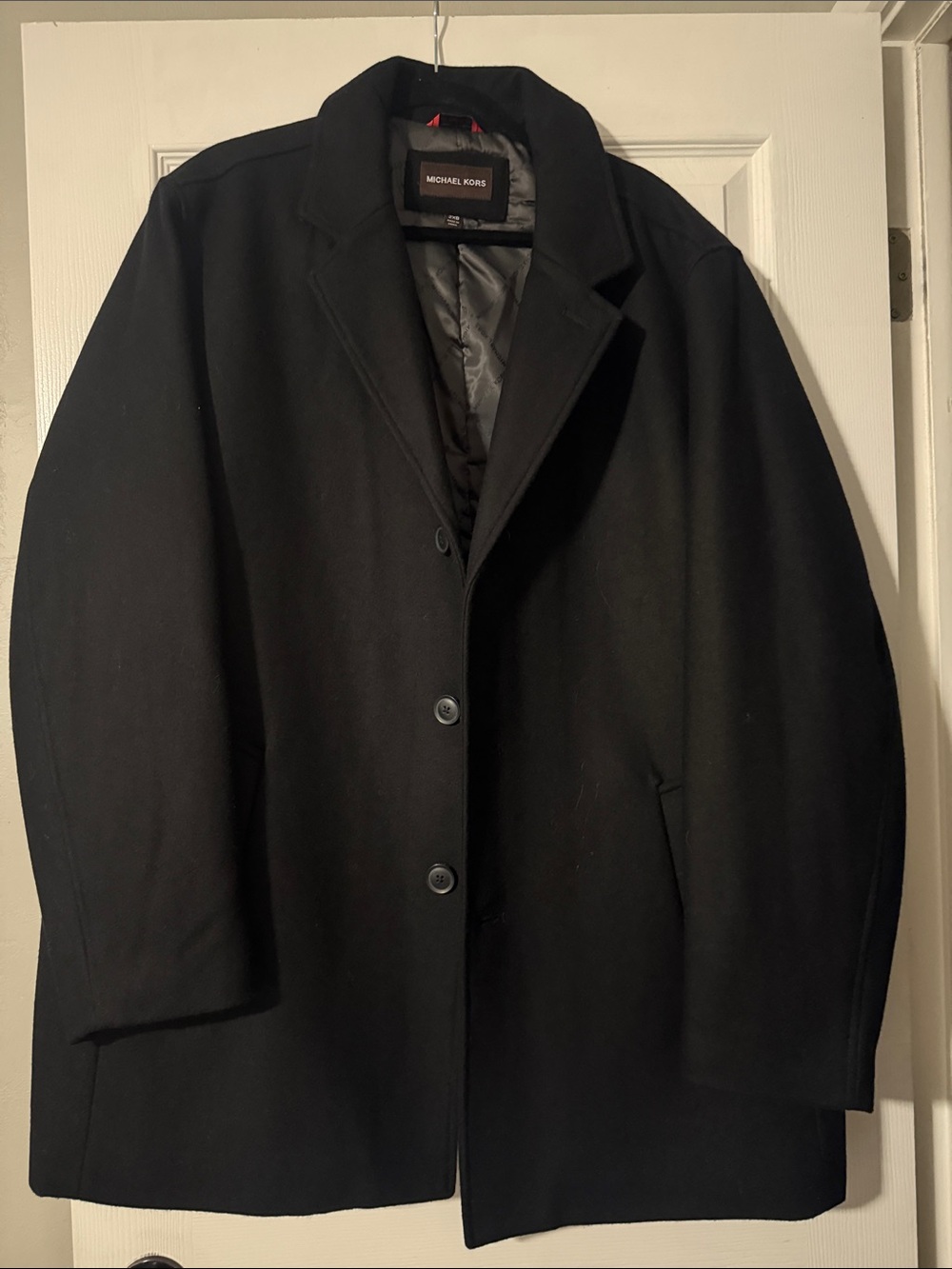 Michael Kors Black Men's Classic Single-Breasted Pea Coat